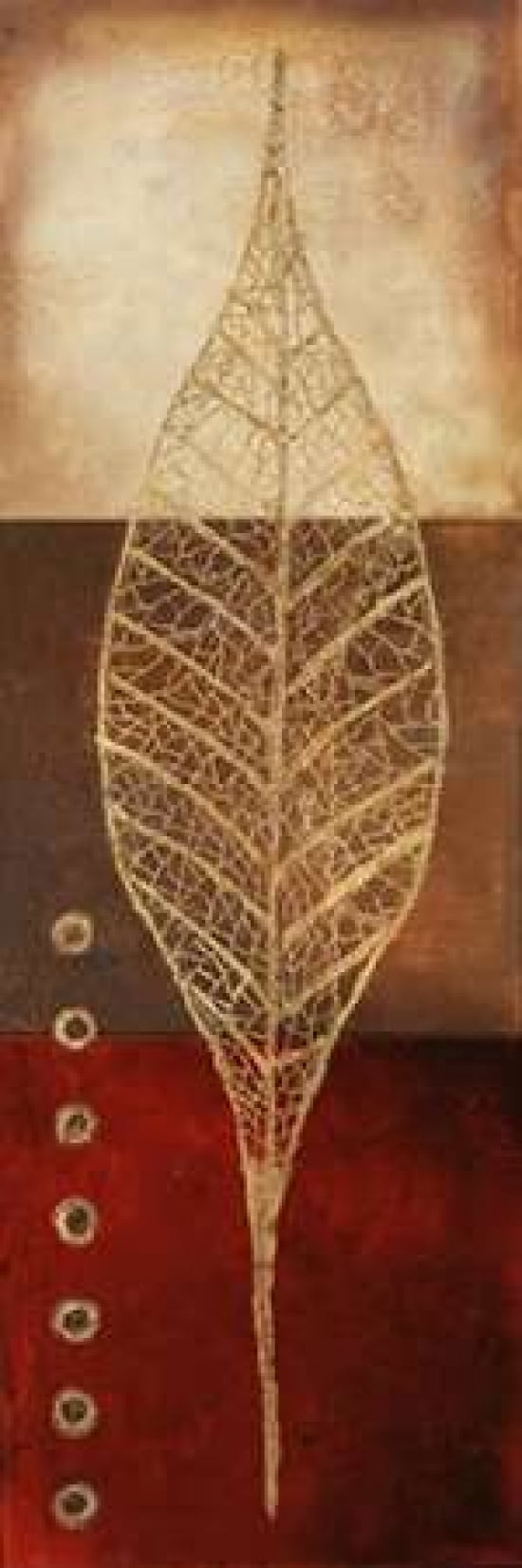 Fossil Leaves II Canvas Art - Patricia Pinto (12 x 36)