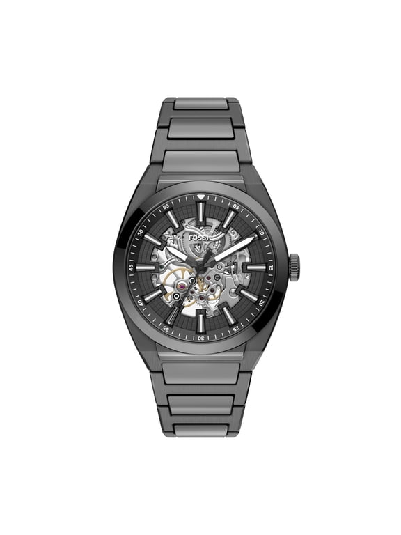 Men's Everett 42mm Automatic, Smoke-Tone Stainless Steel Watch