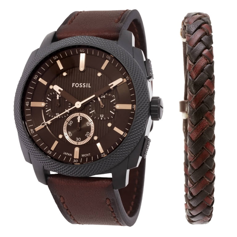 Fossil, Men's Watch and Bracelet Set, FS6102SET, Brown - Walmart.com
