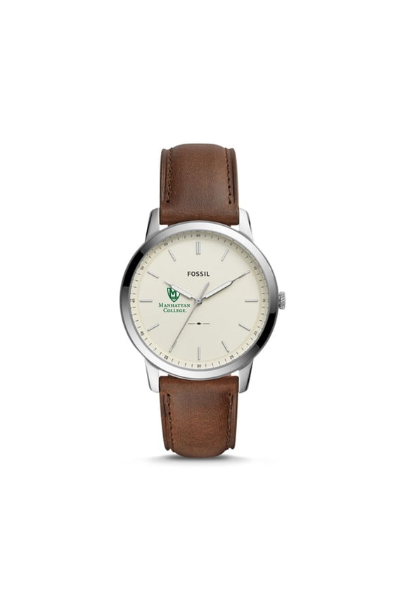 Manhattan Jaspers The Minimalist Brown Leather Watch