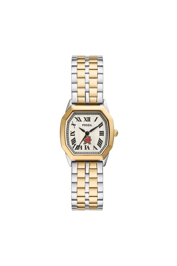 Maryland Terrapins Harlow Three-Hand Two-Tone Stainless Steel Watch
