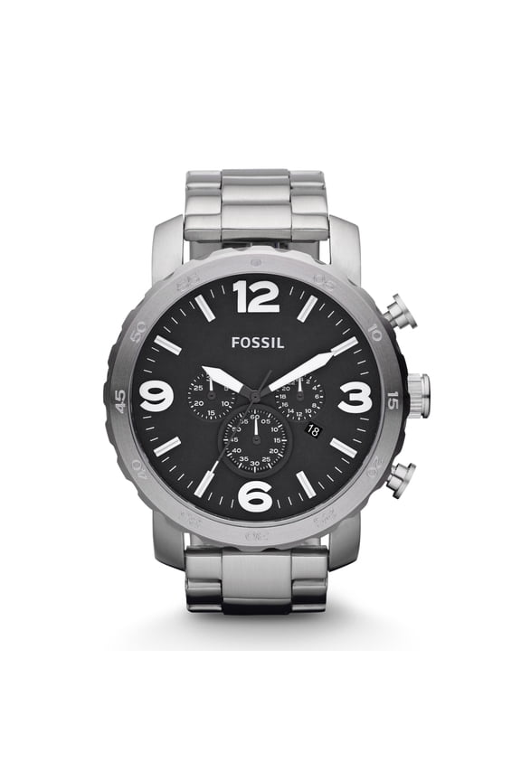 Men Nate Silver Stainless Steel Watch (Style: JR1353)