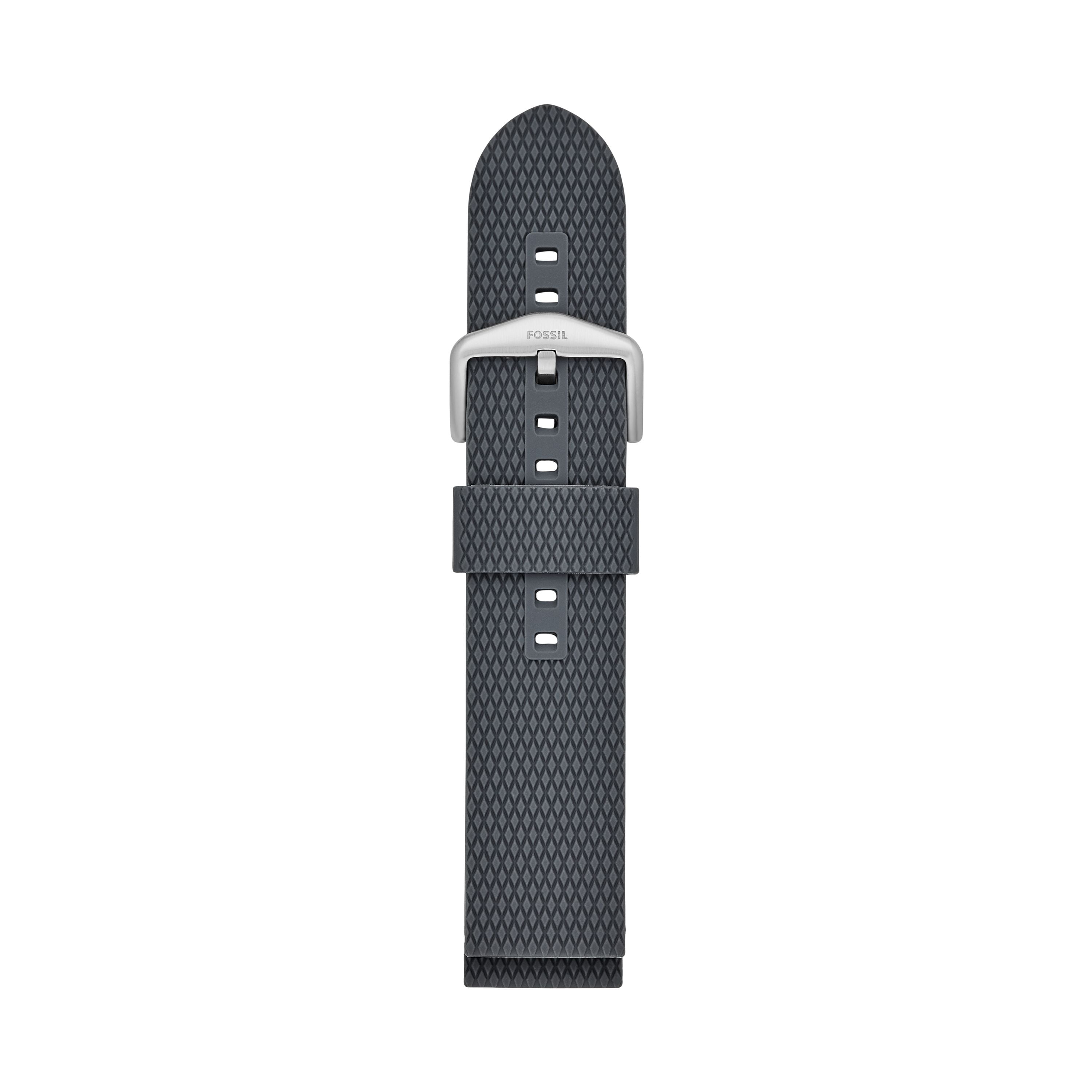 Fossil Brandclub Fossil Men s 22mm Gray Silicone Watch Strap
