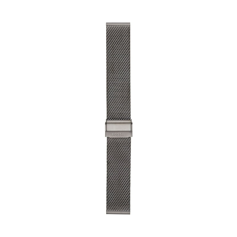 Fossil Men s 22mm Steel Mesh Bracelet Smoke