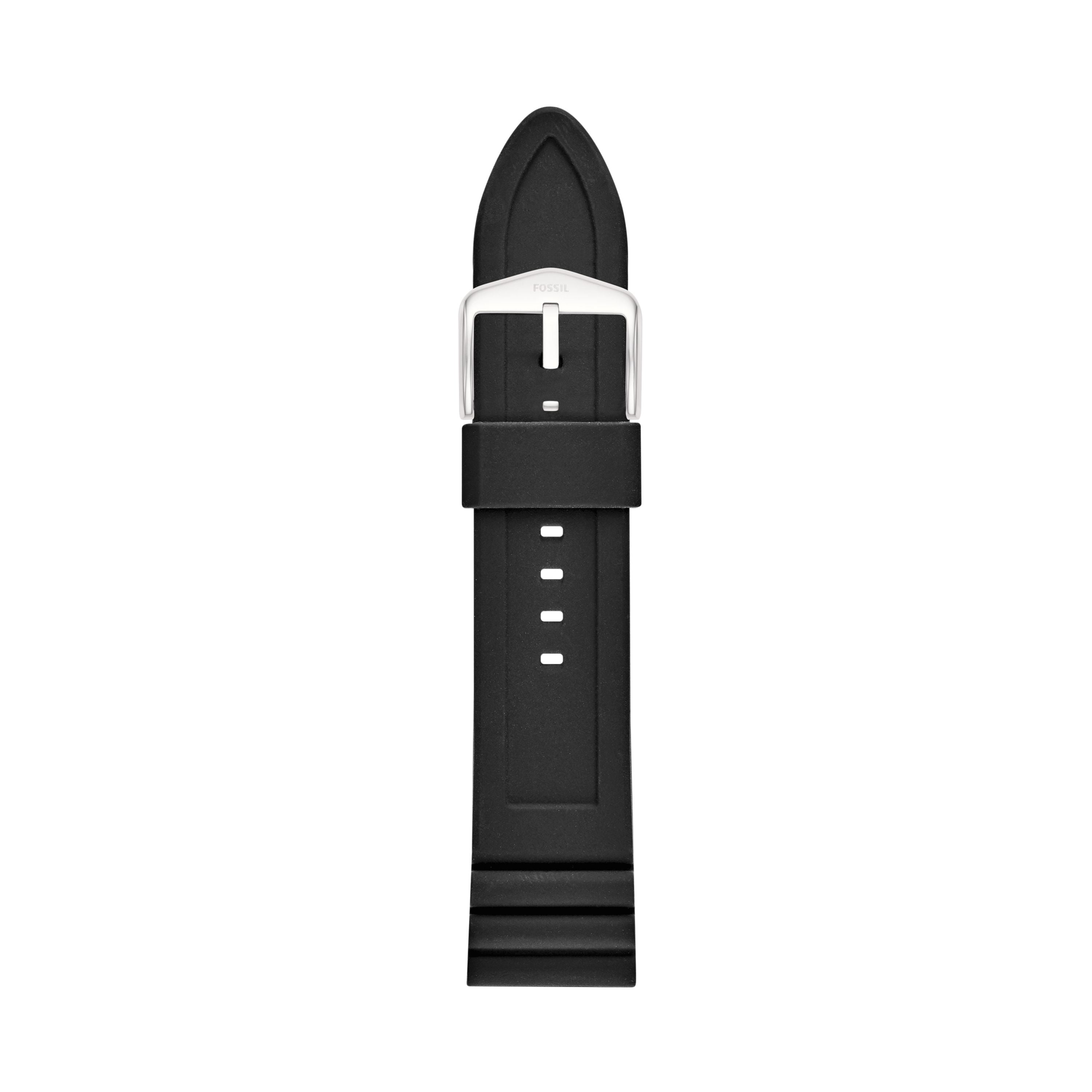 Fossil Men s 24mm Black Silicone Watch Band S241080 Walmart