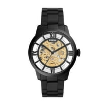 Fossil Men's 44mm Townsman Automatic Black Stainless Steel Watch (ME3197)