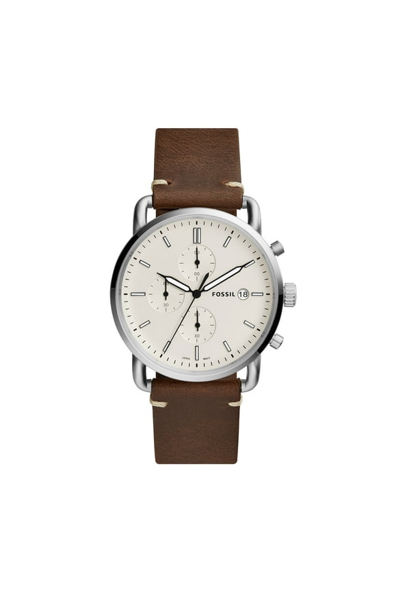 Men's Commuter Chronograph Brown Leather Watch FS5402