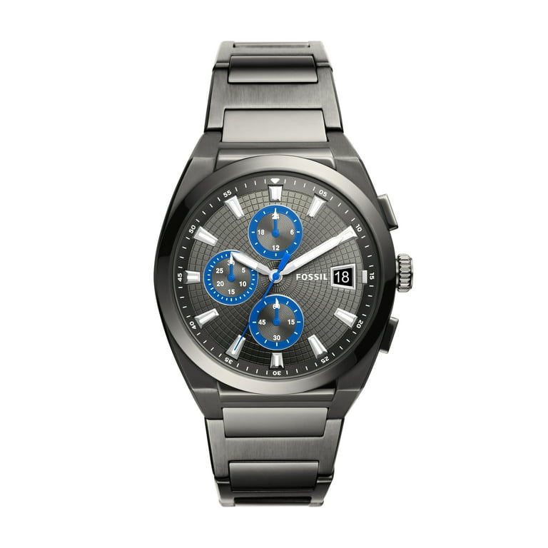 Fossil Men s Everett Chronograph Smoke Stainless Steel Watch