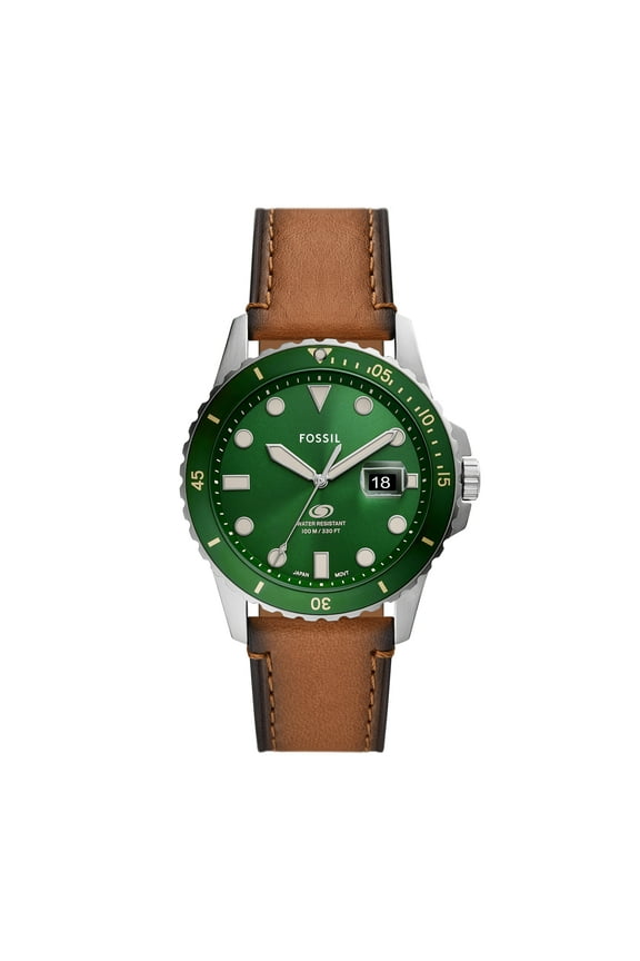 Men's Fossil Blue Dive Three-Hand Date, Stainless Steel Watch