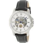 Fossil Mens Grant Automatic Leather Watch, ME3053