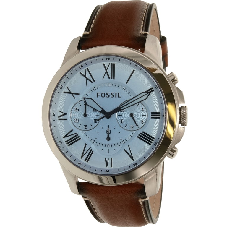 Fossil Men's Grant FS5184 Wrist Watch, Brown Leather, Quartz
