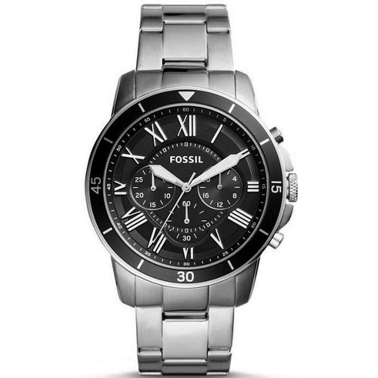 Fossil Men s Grant FS5236 Silver Stainless Steel Quartz Dress Watch