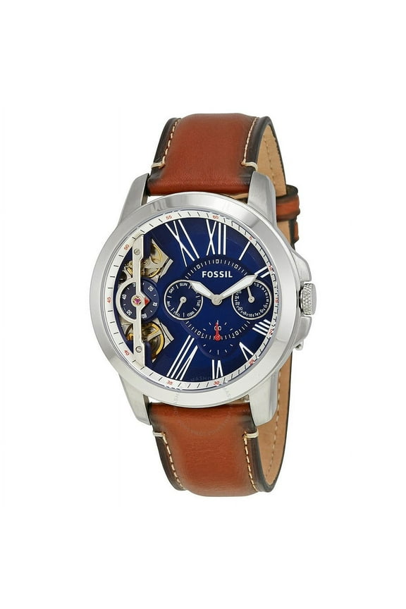 Men's Grant ME1161 Silver Leather Automatic Dress Watch