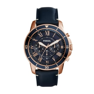 Fossil FS5268 Men's Grant Chronograph Leather Strap Wrist Watch - NEW  BATTERY