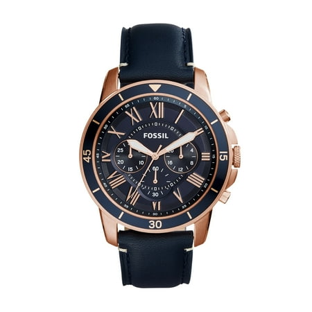 Fossil Men's Grant Sport Chronograph Blue Leather Watch(Style: FS5237)
