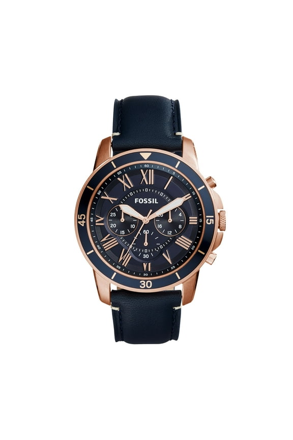 Men's Grant Sport Chronograph Blue Leather Watch(Style: FS5237)