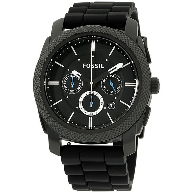 Fossil Men's Machine Chronograph, Black-Tone Stainless Steel Watch ...