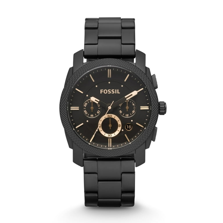 Fossil Men s Machine Chronograph Black Tone Stainless Steel Watch FS4682IE Walmart