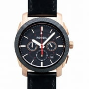 Fossil Mens Machine FS5120 Black Leather Quartz Watch