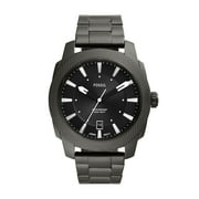 Fossil Mens Machine Three-Hand Date, Smoke Stainless Steel Watch