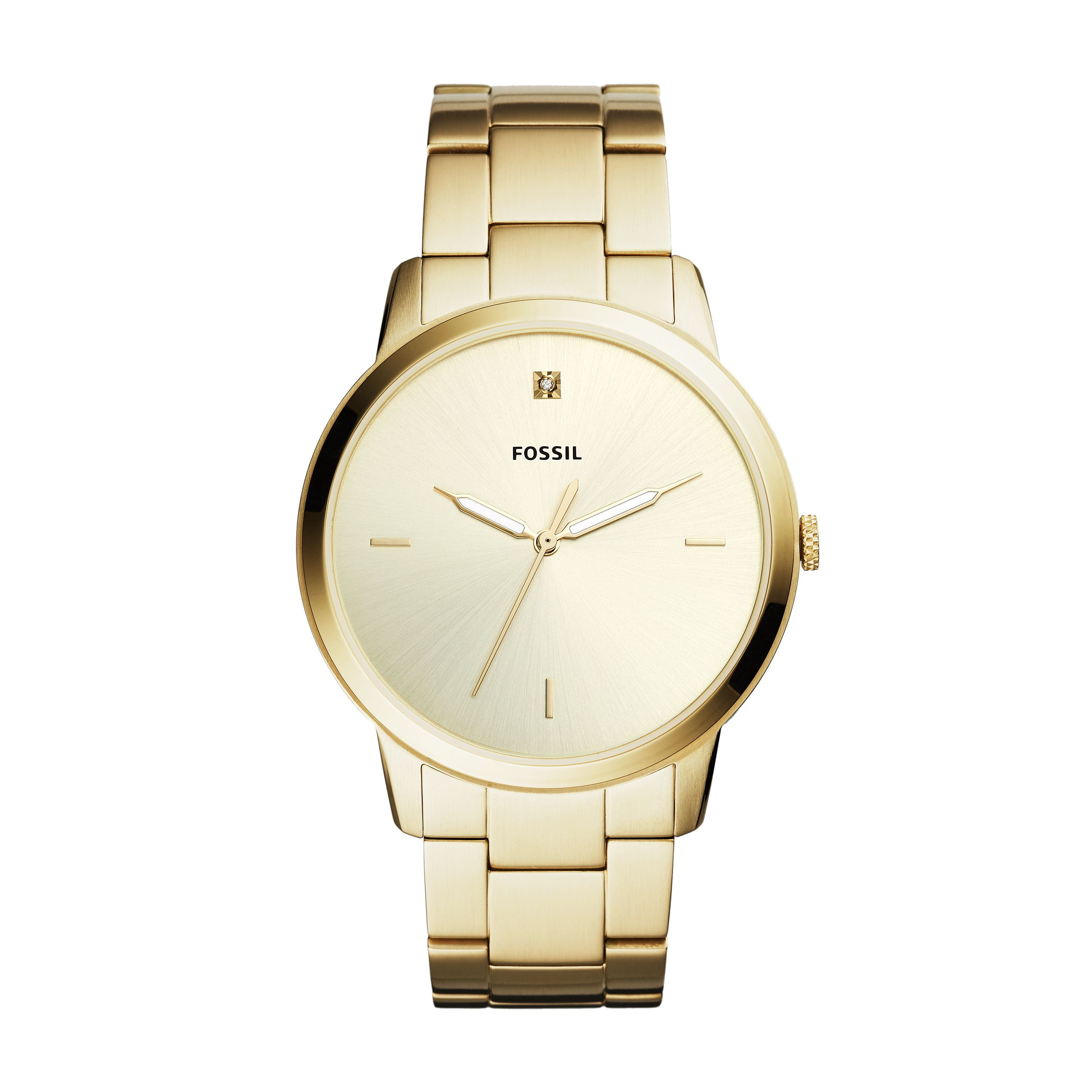 Major, Gold-Tone Minimalist Stainless Steel Watch With Black Dial, In  stock!