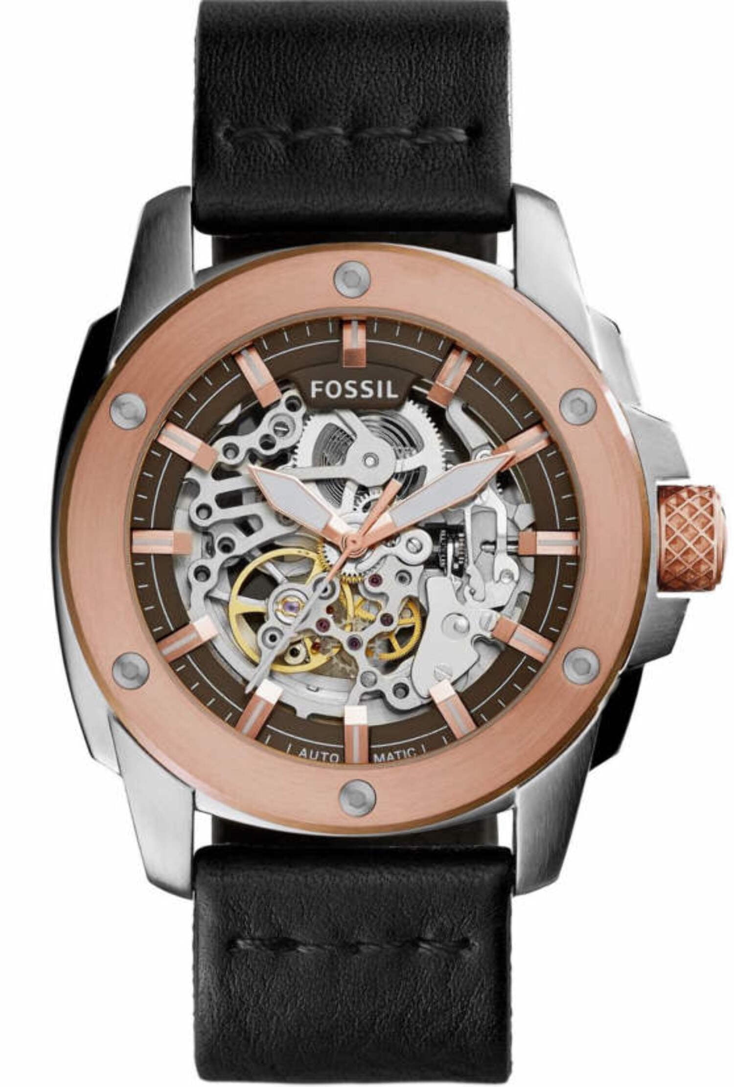 FOSSIL　フォッシル　MODERN　MACHINE　モダン　マシーン　腕時計　メンズ ME3082　稼働品 FOSSIL（フォッシル）の「Fossil Modern Machine Dark Brown Leather