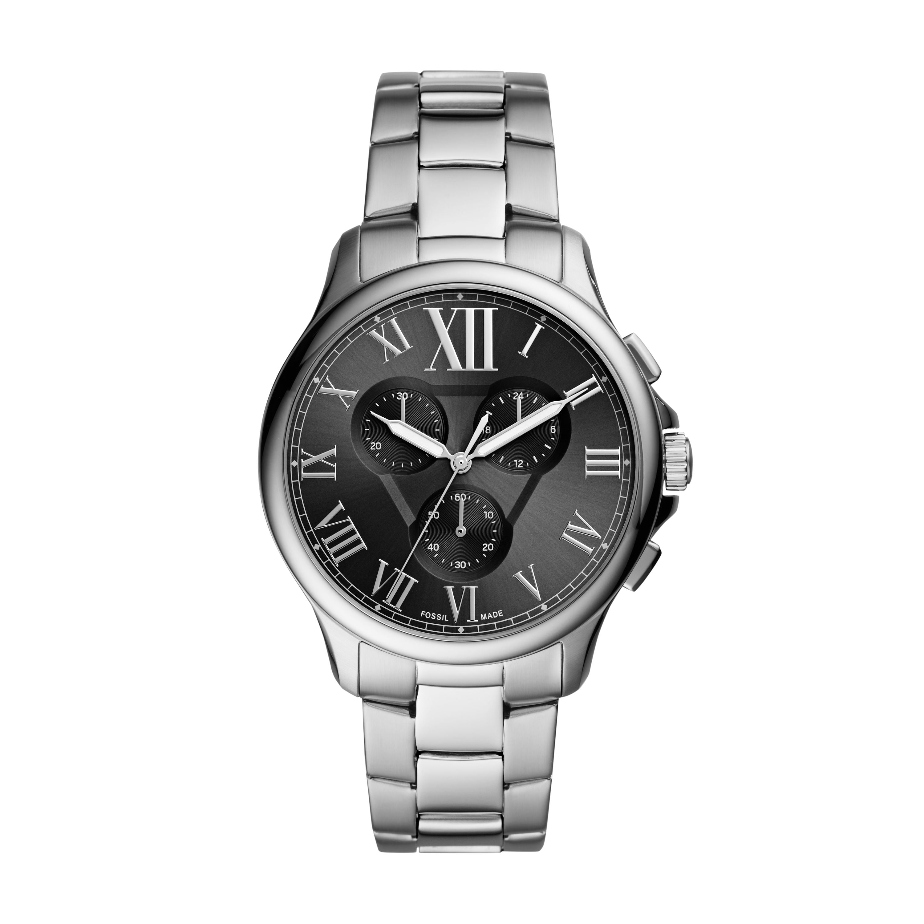 Monty chronograph black leather watch new arrivals