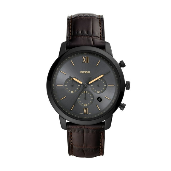 Fossil Men's Neutra Chronograph, Black-Tone Stainless Steel Watch, FS5579