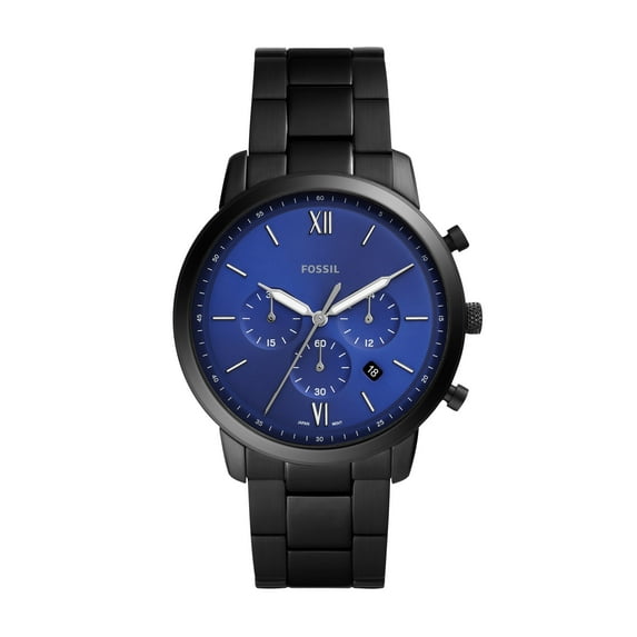 Fossil Men's Neutra Chronograph, Black-Tone Stainless Steel Watch, FS5698