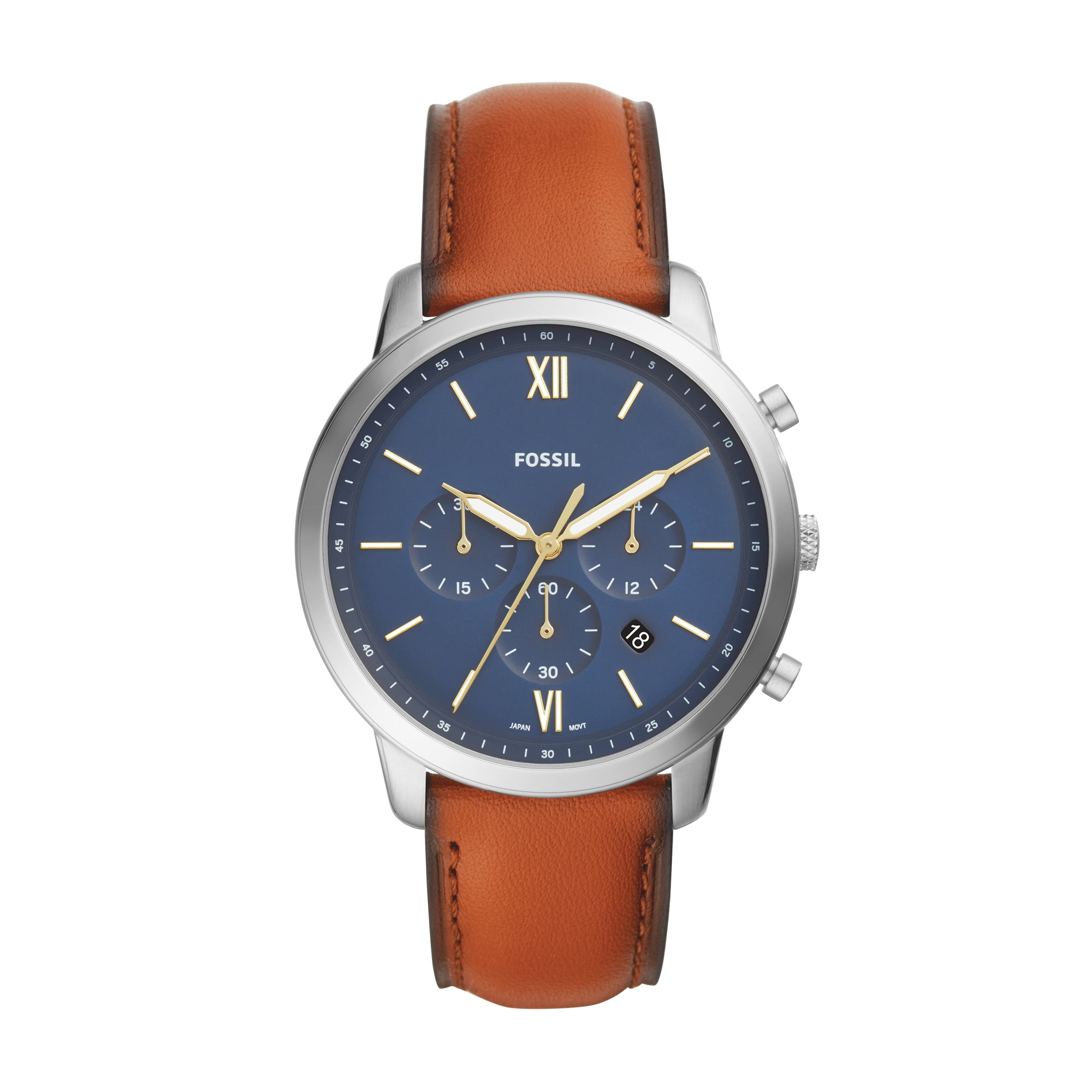 Fossil Fs5582 Neutra Chronograph Amber Leather Watch Fossil Neutra  Chronograph Fossil Men's Watches Leather Strap
