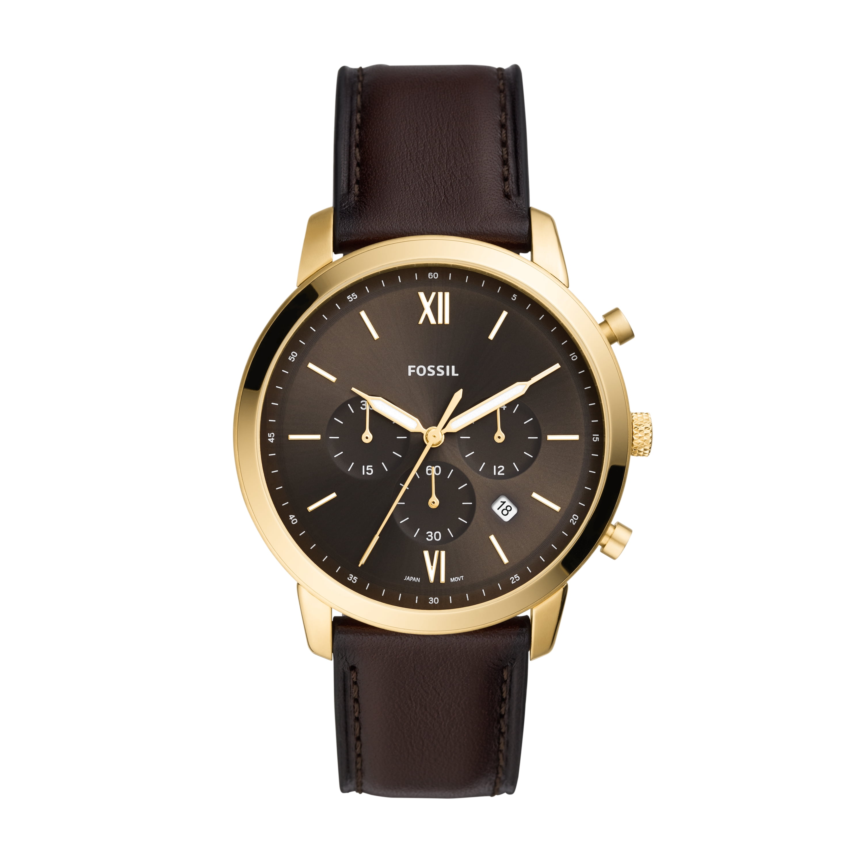 Fossil Men's Neutra Chronograph Brown Leather Watch - Walmart.com