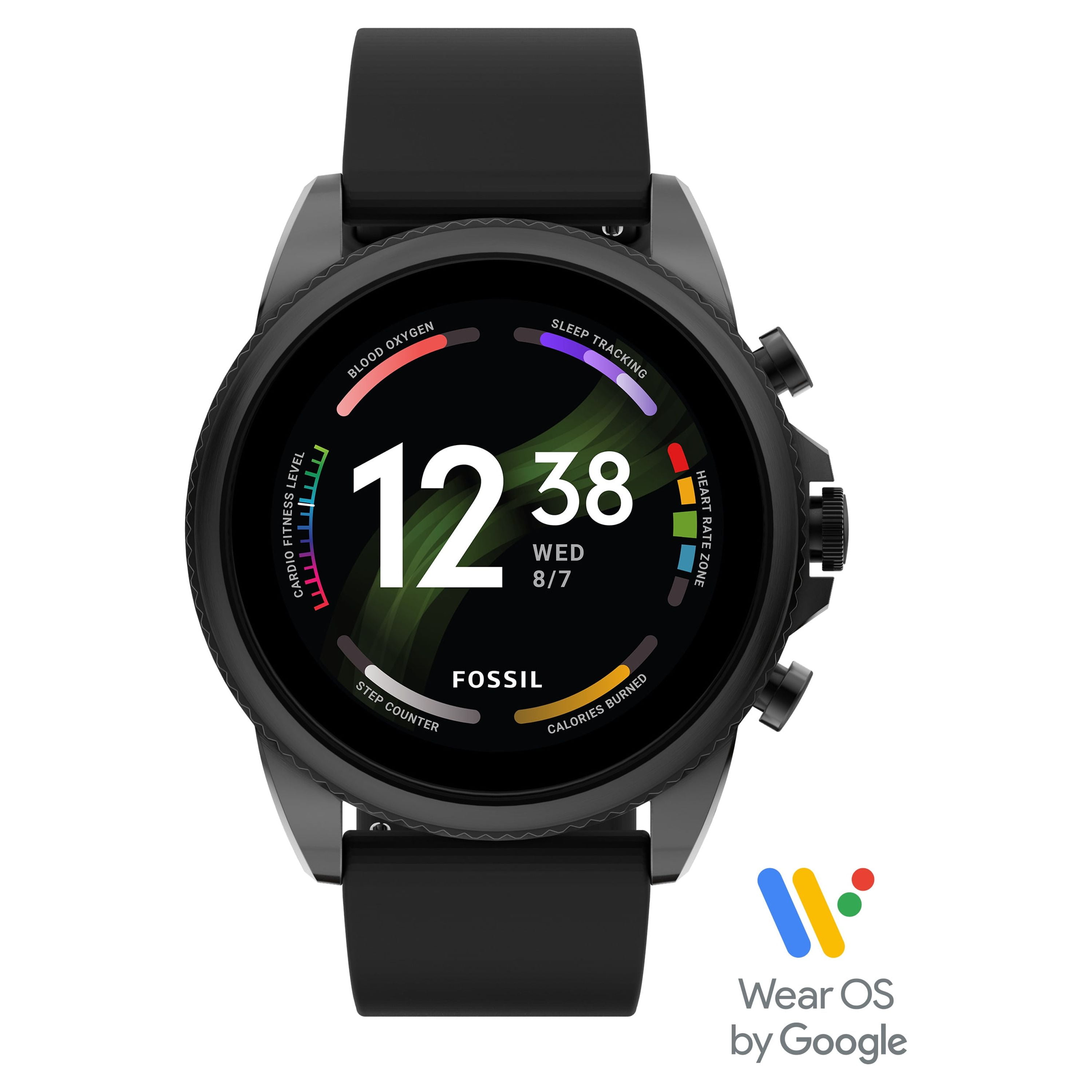 Fossil Mens Gen 6 Smartwatch Black Silicone (FTW4061V)