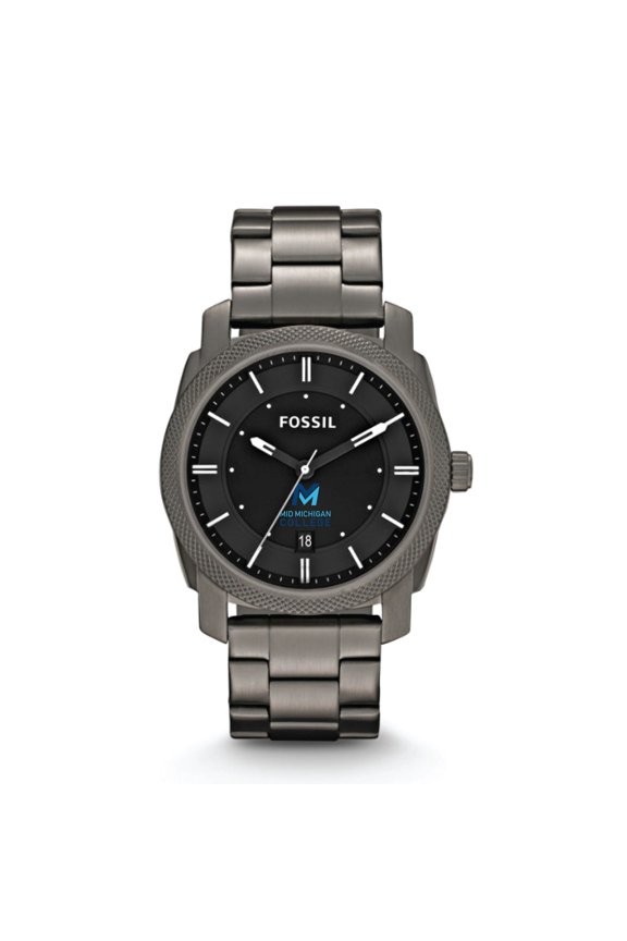 Mid Michigan College Machine Smoke Stainless Steel Watch