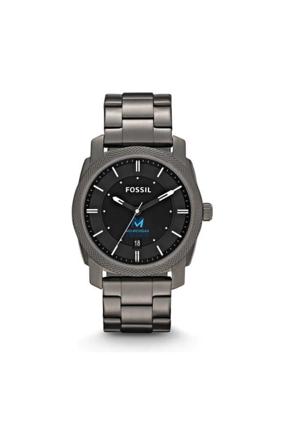 Mid Michigan College Machine Smoke Stainless Steel Watch