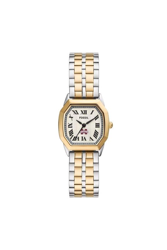 Mississippi State Bulldogs Harlow Three-Hand Two-Tone Stainless Steel Watch