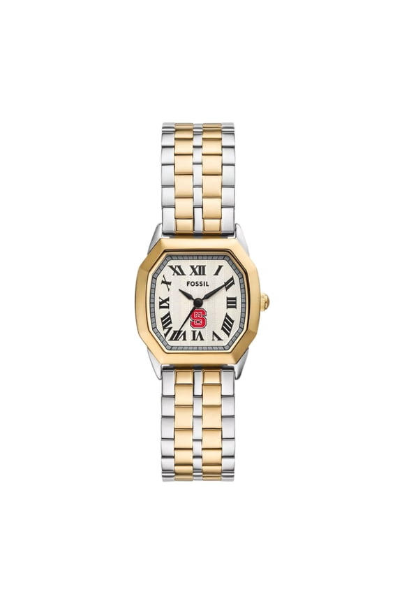 NC State Wolfpack Harlow Three-Hand Two-Tone Stainless Steel Watch
