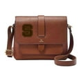 thumbnail image 1 of Fossil NC State Wolfpack Kinley Brown Leather Small Crossbody Bag, 1 of 1