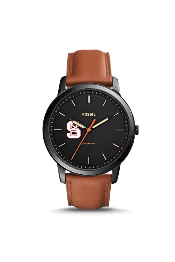 NC State Wolfpack The Minimalist Slim Leather Watch