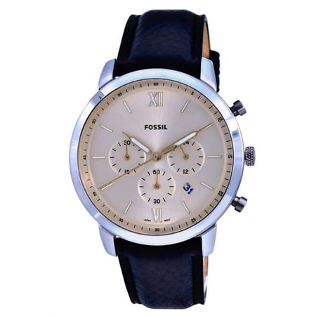 Fossil FS5885 Neutra Chronograph Leather Cream Dial Quartz Mens Watch, Blue