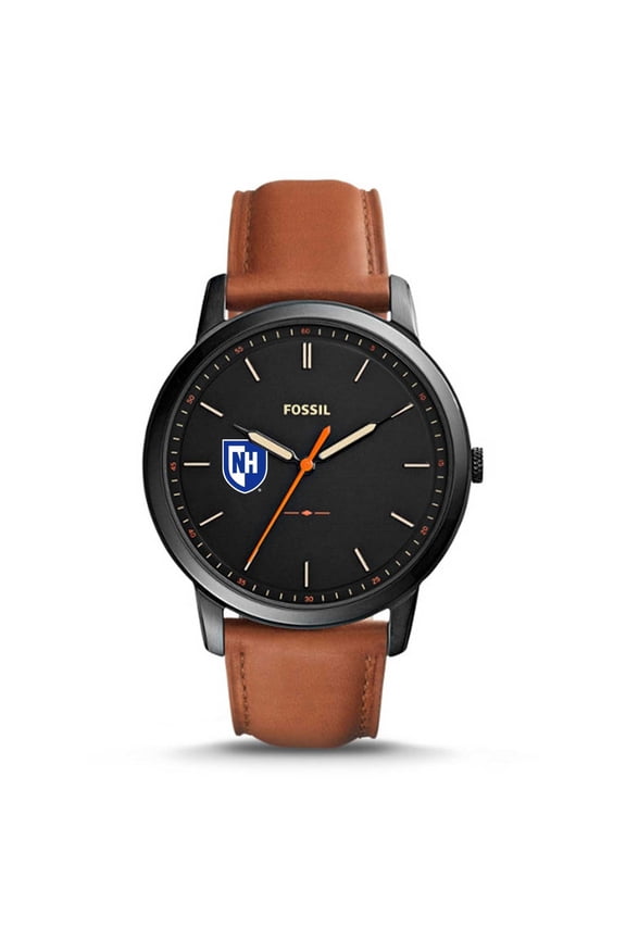 New Hampshire Wildcats The Minimalist Slim Light Brown Leather Watch