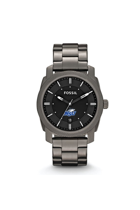 Nova Southeastern Sharks Machine Smoke Stainless Steel Watch