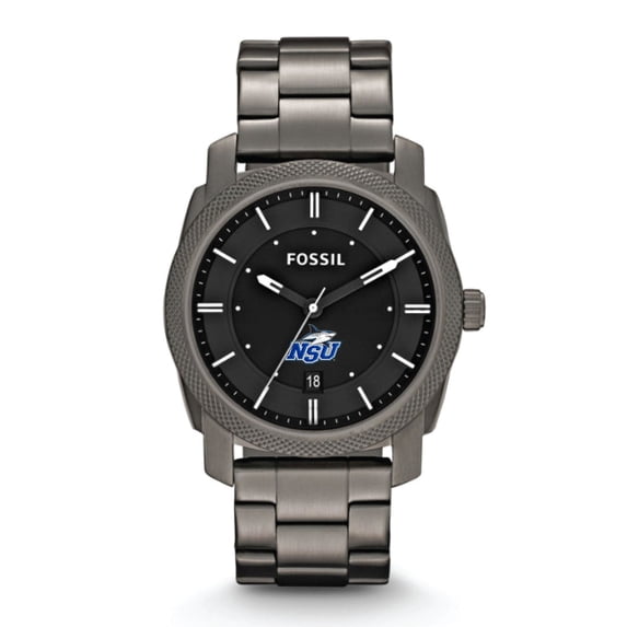 Fossil Nova Southeastern Sharks Machine Smoke Stainless Steel Watch