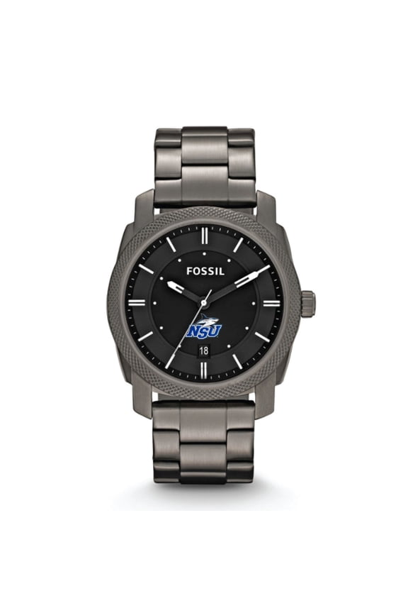 Nova Southeastern Sharks Machine Smoke Stainless Steel Watch