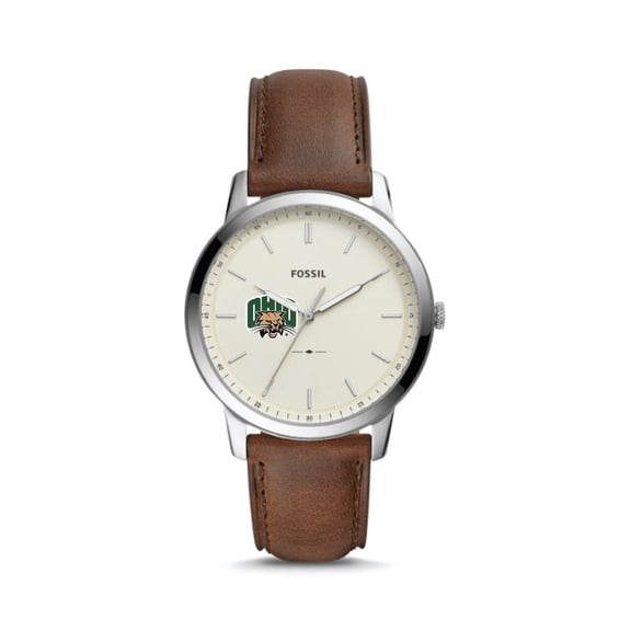 Fossil Ohio Bobcats The Minimalist Leather Watch