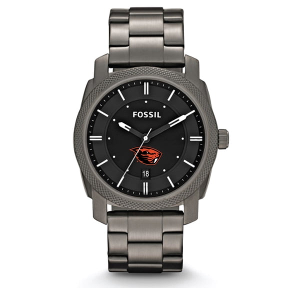 Fossil Oregon State Beavers Machine Smoke Stainless Steel Watch