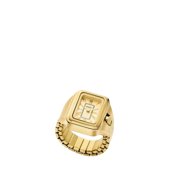 Fossil Women's Raquel Watch Ring Two-Hand, Gold-Tone Stainless Steel