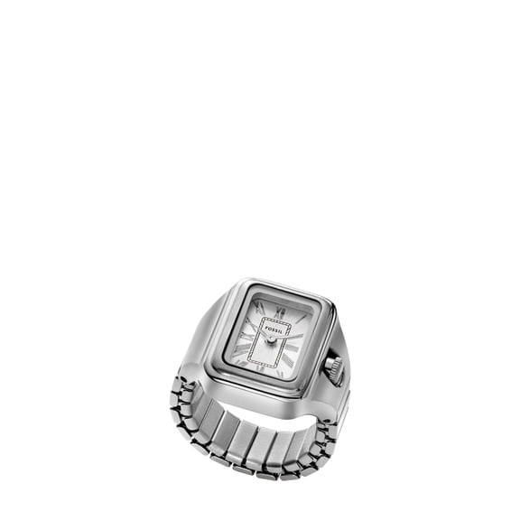 Fossil Women's Raquel Watch Ring 14mm Two-Hand, Stainless Steel