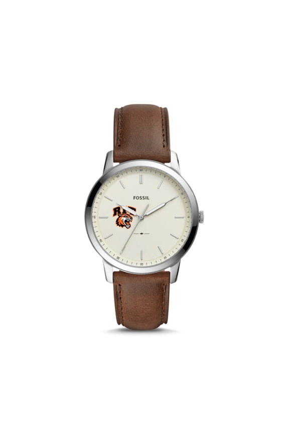 Rochester Institute of Technology Tigers The Minimalist Brown Leather Watch