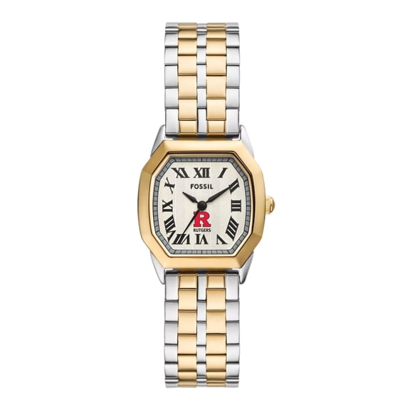 Fossil Rutgers Scarlet Knights Harlow Three-Hand Two-Tone Stainless Steel Watch