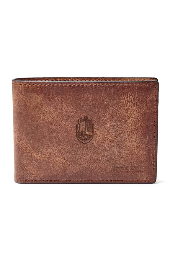 SUNY Geneseo Knights Leather-Derrick Front Pocket Bifold Wallet
